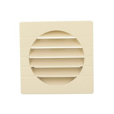 Grille de ventilation spécial façade pour tubes PVC diamètre Ø 125mm - hauteur 149mm - largeur 149mm couleur Sable Nicoll | GET125