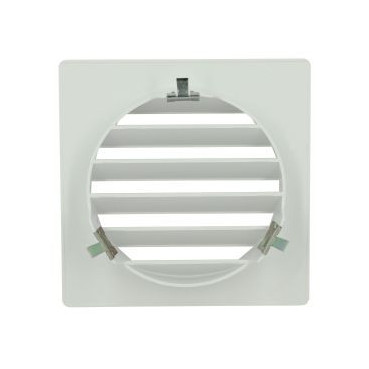 Grille de ventilation spécial façade pour tubes PVC diamètre Ø 125mm - hauteur 149mm - largeur 149mm couleur Blanc Nicoll | GET12B