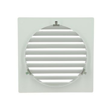 Grille de ventilation spécial façade pour tubes PVC diamètre Ø 200mm - hauteur 226mm - largeur 226mm couleur Blanc Nicoll | GET20B