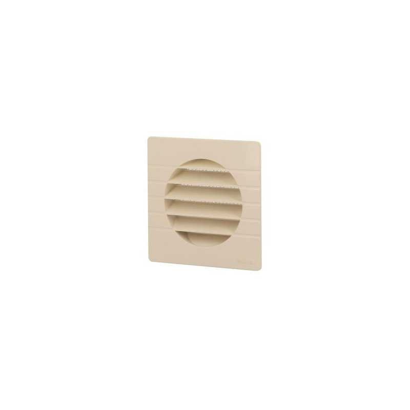 Grille de ventilation spécial façade pour tubes PVC diamètre Ø 110mm - hauteur 139mm - largeur 139mm couleur Sable Nicoll | GETM110