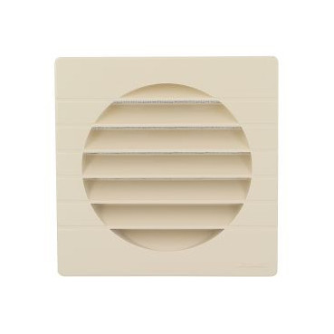 Grille de ventilation spécial façade pour tubes PVC diamètre Ø 140mm - hauteur 164mm - largeur 164mm couleur Sable Nicoll | GETM140