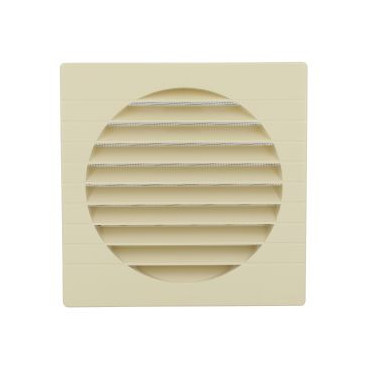 Grille de ventilation spécial façade pour tubes PVC diamètre Ø 200mm - hauteur 226mm - largeur 226mm couleur Sable Nicoll | GETM200