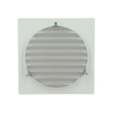 Grille de ventilation spécial façade pour tubes PVC diamètre Ø 200mm - hauteur 226mm - largeur 226mm couleur Blanc Nicoll | GETM20B