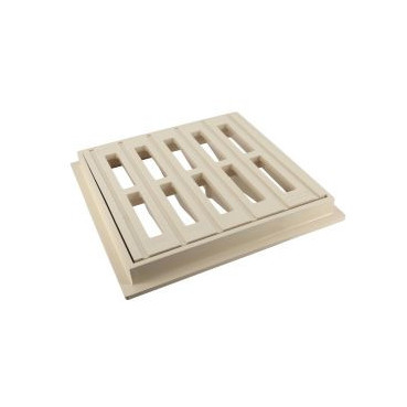 Grille avec cadre 20 x 20 - largeur 200mm - longueur 200mm couleur Sable Nicoll | GRC20S