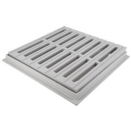 Grille avec cadre 30 x 30 - largeur 300mm - longueur 300mm couleur Gris clair Nicoll | GRC30