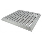 Image du produit : Grille avec cadre 40 x 40 - largeur 400mm - longueur 400mm couleur Gris clair Nicoll | GRC40