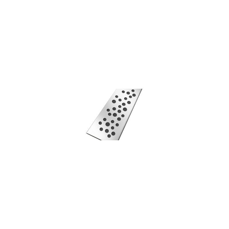 Grille de caniveaux de douche 50 mm inox Design Bulles - largeur 50mm - longueur 945mm Nicoll | GSICAN100B