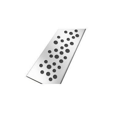 Grille de caniveaux de douche 50 mm inox Design Bulles - largeur 50mm - longueur 645mm Nicoll | GSICAN70B