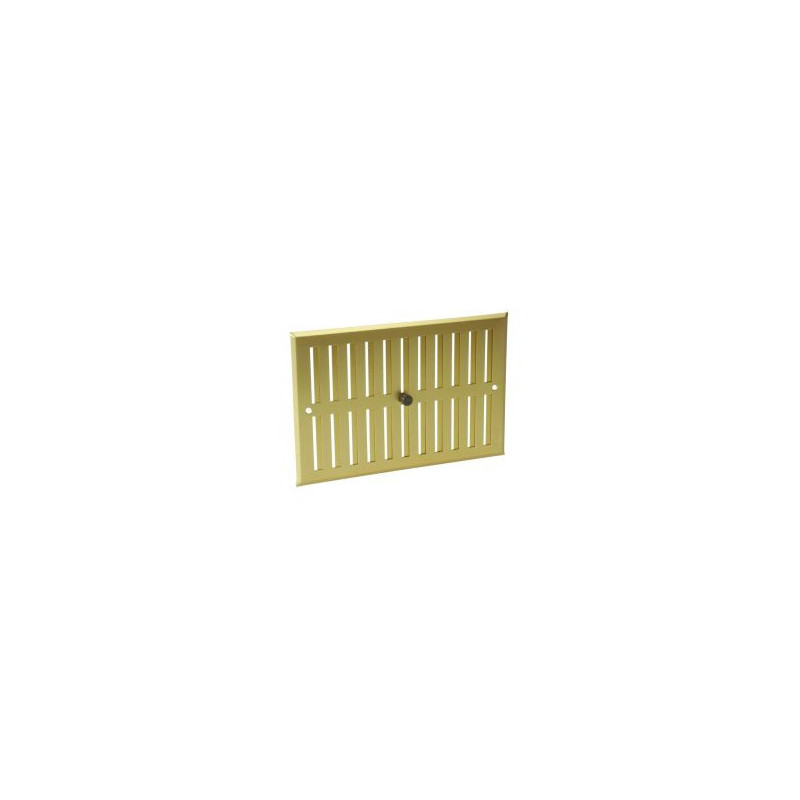 Grille de ventilation aluminium à visser - à fermeture sans moustiquaire - hauteur 170mm - largeur 24.5mm couleur Alu Doré Nicoll | LF1725D