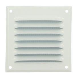 Grille de ventilation aluminium à visser carrée - persiennes avec moustiquaire couleur Blanc Nicoll | LM1010B