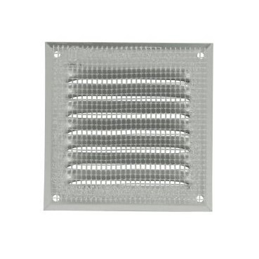 Grille de ventilation aluminium à visser carrée - persiennes avec moustiquaire - hauteur 100mm - largeur 100mm couleur Gris Nicoll | LM1010G