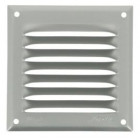 Image du produit : Grille de ventilation aluminium à visser carrée - persiennes avec moustiquaire - hauteur 100mm - largeur 100mm couleur Gris Nicoll | LM1010G