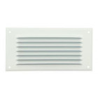 Image du produit : Grille de ventilation aluminium à visser rectangulaire horizontale - persiennes avec moustiquaire - hauteur 100mm - largeur 200mm couleur Blanc Nicoll | LM1020B