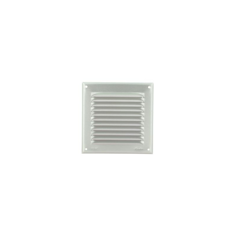 Grille de ventilation aluminium à visser carrée - persiennes avec moustiquaire - hauteur 150mm - largeur 150mm couleur Gris Nicoll | LM1515G