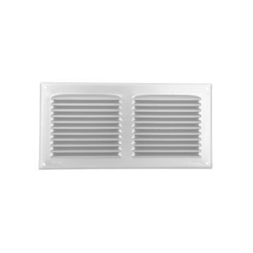 Grille de ventilation aluminium à visser rectangulaire horizontale - persiennes avec moustiquaire - hauteur 300mm - largeur 150mm couleur Gris Nicoll | LM1530G