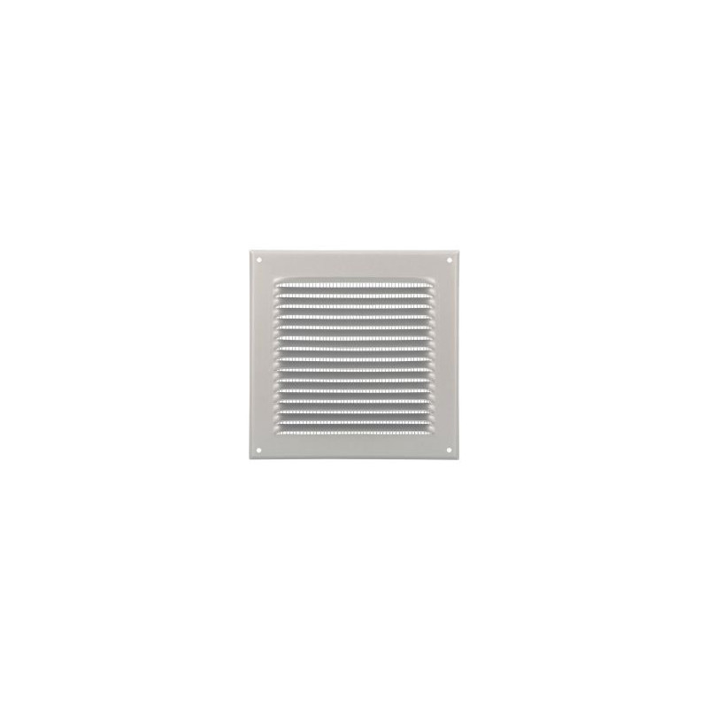 Grille de ventilation aluminium à visser carrée - persiennes avec moustiquaire - hauteur 200mm - largeur 200mm couleur Gris Nicoll | LM2020G