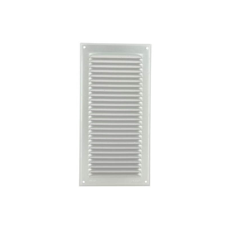 Grille de ventilation aluminium à visser rectangulaire verticale - persiennes avec moustiquaire - hauteur 300mm - largeur 150mm couleur Gris Nicoll | LM3015G