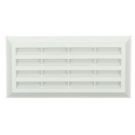 Grille de ventilation à sceller classique avec moustiquaire - hauteur 258mm - largeur 129mm couleur Blanc Nicoll | M112