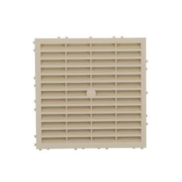 Grille de ventilation spécial façade à sceller/à combinaisons avec moustiquaire - hauteur 173mm - longueur 173mm couleur Sable Nicoll | M164S