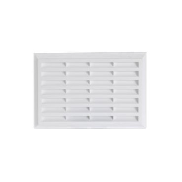 Grille de ventilation à sceller classique avec moustiquaire - hauteur 292mm - largeur 197mm couleur Blanc Nicoll | M212