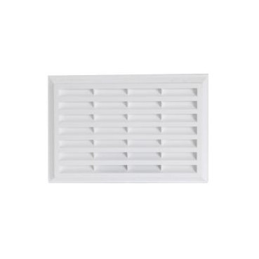 Grille de ventilation à sceller classique avec moustiquaire - hauteur 292mm - largeur 197mm couleur Blanc Nicoll | M212