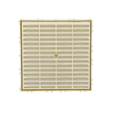 Grille de ventilation spécial façade à sceller/à combinaisons avec moustiquaire - hauteur 197mm - longueur 197mm couleur Sable Nicoll | M214S