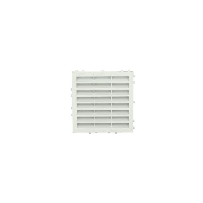 Grille de ventilation spécial façade à sceller/à combinaisons avec moustiquaire - hauteur 118mm - longueur 118mm couleur Blanc Nicoll | M64