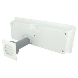 Solution aérau-acoustique - modèle visitable pour maçonnerie diamètre Ø 50mm - hauteur 165mm - longueur 509mm couleur Blanc Nicoll | MA2257B