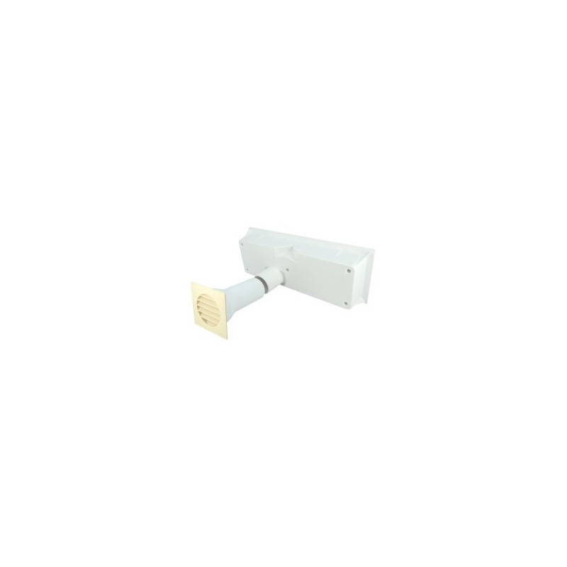 Solution aérau-acoustique - modèle visitable pour maçonnerie diamètre Ø 80mm - hauteur 165mm - longueur 509mm couleur Sable Nicoll | MA3051