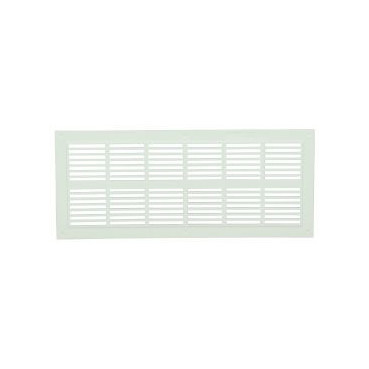 Grille de ventilation à visser ou à coller classique extra-plate rectangulaire - hauteur 108mm - largeur 254mm couleur Blanc Nicoll | PB101