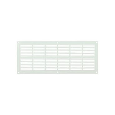 Grille de ventilation à visser ou à coller classique extra-plate rectangulaire - hauteur 120mm - largeur 297mm couleur Blanc Nicoll | PB151