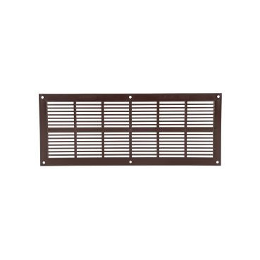 Grille de ventilation à visser ou à coller classique extra-plate rectangulaire - hauteur 120mm - largeur 297mm couleur Marron Nicoll | PB151M