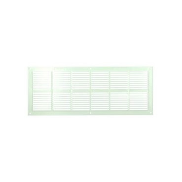 Grille de ventilation à visser ou à coller classique extra-plate rectangulaire - hauteur 131mm - largeur 337mm couleur Blanc Nicoll | PB201