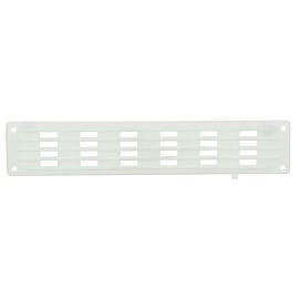 Grille de ventilation à visser ou à coller classique plate à fermeture - hauteur 40mm - largeur 200mm couleur Blanc Nicoll | PF200