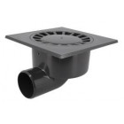 Image du produit : Siphon standard sortie horizontale diamètre Ø 100mm x 90mm x 230mm - largeur 300mm - longueur 300mm couleur Gris anthracite Nicoll | SC1930