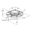 Image du produit : Siphon pour sols carrelés faible hauteur avec grille et cadre inox 304 sortie horizontale diamètre Ø 40mm - largeur 213mm - longueur 213mm Nicoll | SFH10I