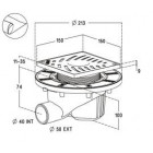 Image du produit : Siphon pour sols carrelés nouvelle génération avec grille et cadre PVC Blanc sortie horizontale diamètre Ø 40mm x 50mm - largeur 150mm - longueur 150mm Nicoll | SICAX15HNP