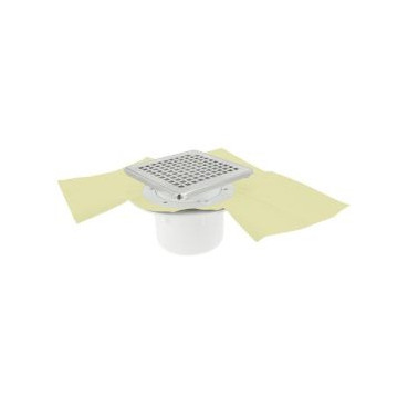 Siphon pour sols carrelés nouvelle génération avec grille et cadre inox 316 sortie verticale - largeur 150mm - longueur 150mm Nicoll | SIX15VNC316V