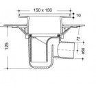 Image du produit : Siphons pour receveurs prêts à carreler nid d'abeille diamètre Ø 50mm - largeur 150mm - longueur 150mm Nicoll | SRAC15IH