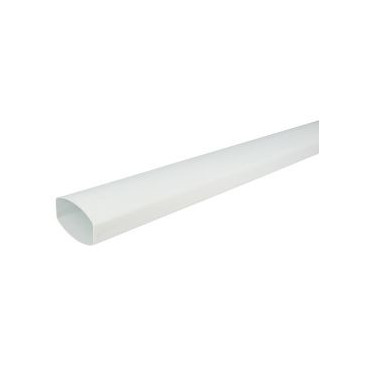 Tube de descente ovoïde 90x56 diamètre Ø 90mm x 56mm couleur Blanc Nicoll | TD953B