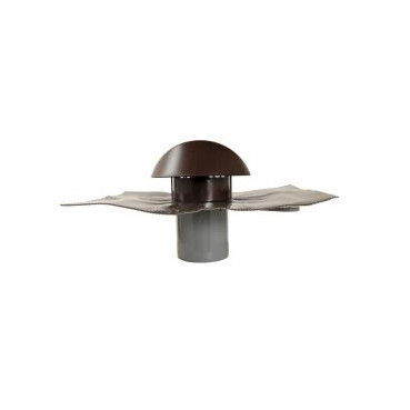 Chapeau de ventilation avec collerette d'étanchéité Atemax diamètre Ø 100mm - largeur 330mm - longueur 400mm couleur Marron Nicoll | VVE10M