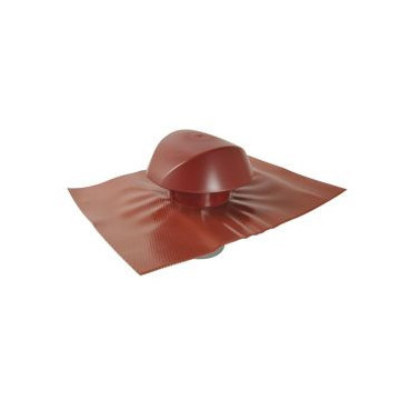 Chapeau de ventilation avec collerette d'étanchéité Atemax diamètre Ø 100mm - largeur 330mm - longueur 400mm couleur Rouge Nicoll | VVE10R