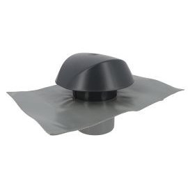 Chapeau de ventilation avec collerette d'étanchéité Atemax diamètre Ø 125mm - largeur 330mm - longueur 450mm couleur Gris anthracite Nicoll | VVE12A