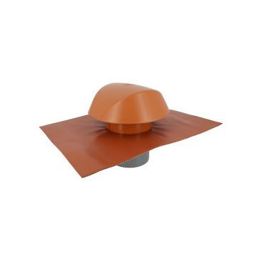 Chapeau de ventilation avec collerette d'étanchéité Atemax diamètre Ø 125mm couleur Rouge Terracotta Nicoll | VVE12T