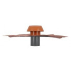 Image du produit : Chapeau de ventilation avec grande collerette d'étenchéité Atemax diamètre Ø 100mm - largeur 550mm - longueur 500mm couleur Rouge Terracotta Nicoll | VVF10T