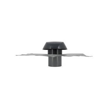 Chapeau de ventilation avec grande collerette d'étenchéité Atemax diamètre Ø 125mm - largeur 550mm - longueur 500mm couleur Gris anthracite Nicoll | VVF12A