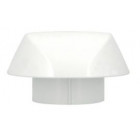 Image du produit : Chapeau de ventilation simple avec moustiquaire Atemax diamètre Ø 100mm couleur Blanc Nicoll | VVM10B