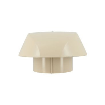 Chapeau de ventilation simple avec moustiquaire Atemax diamètre Ø 100mm couleur Sable Nicoll | VVM10S