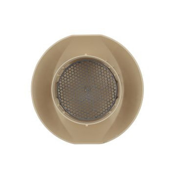 Chapeau de ventilation simple avec moustiquaire Atemax diamètre Ø 100mm couleur Sable Nicoll | VVM10S