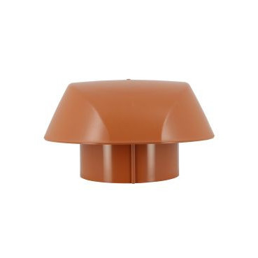 Chapeau de ventilation simple avec moustiquaire Atemax diamètre Ø 100mm couleur Rouge Terracotta Nicoll | VVM10T